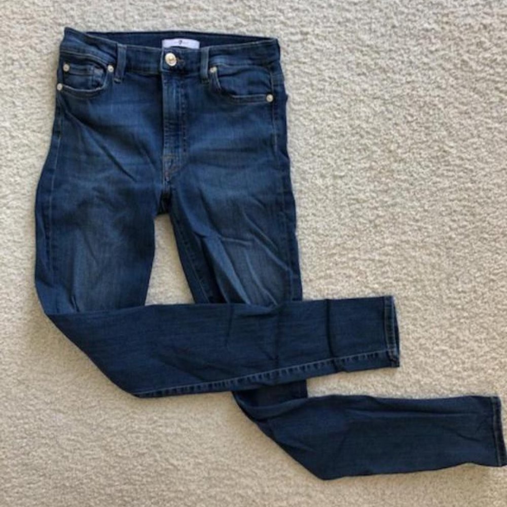 Seven For All Mankind High Waisted Skinny Jeans Size 27